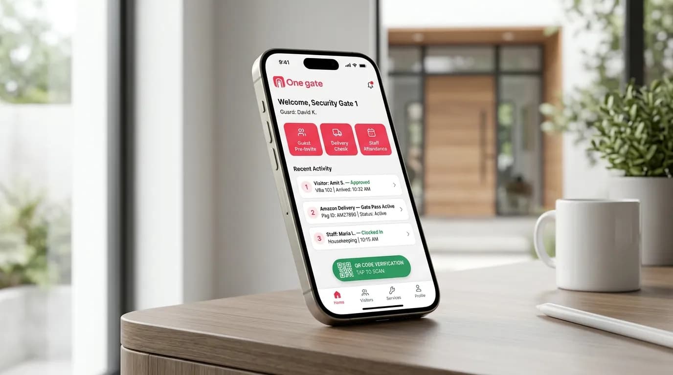 One gate dashboard — Visitor & Premises Security
